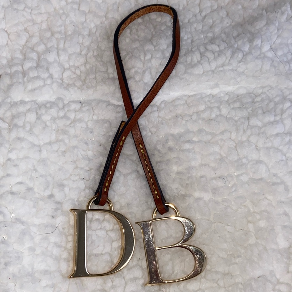 NEW Dooney & Bourke DB bag charm gold tone